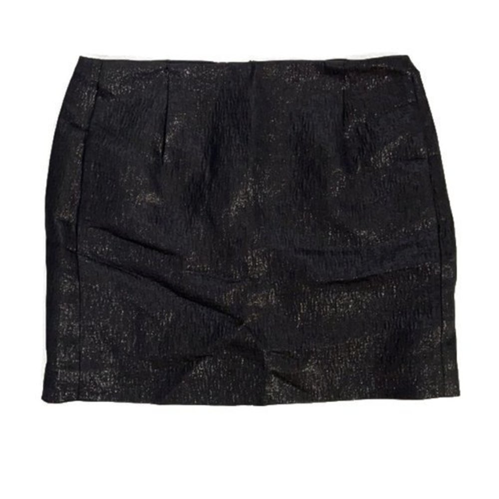 J. Crew | Black Metallic Mini Skirt